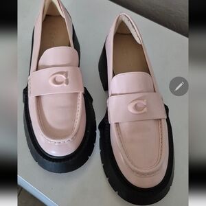 Coach Leah Platform Loafers In Pink New